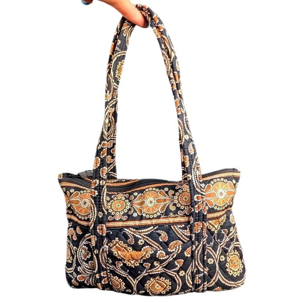 Vera Bradley ~ Multi-Compartment Shoulder Bag - Retired Cafe Latte Paisley Print